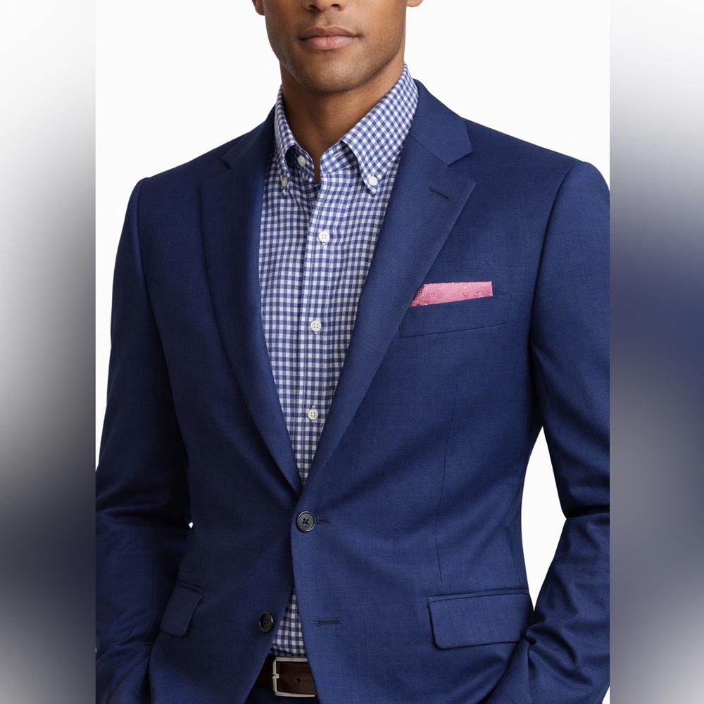 Ralph Lauren Classic Fit Performance Blue Gingham Button-Down Shirt